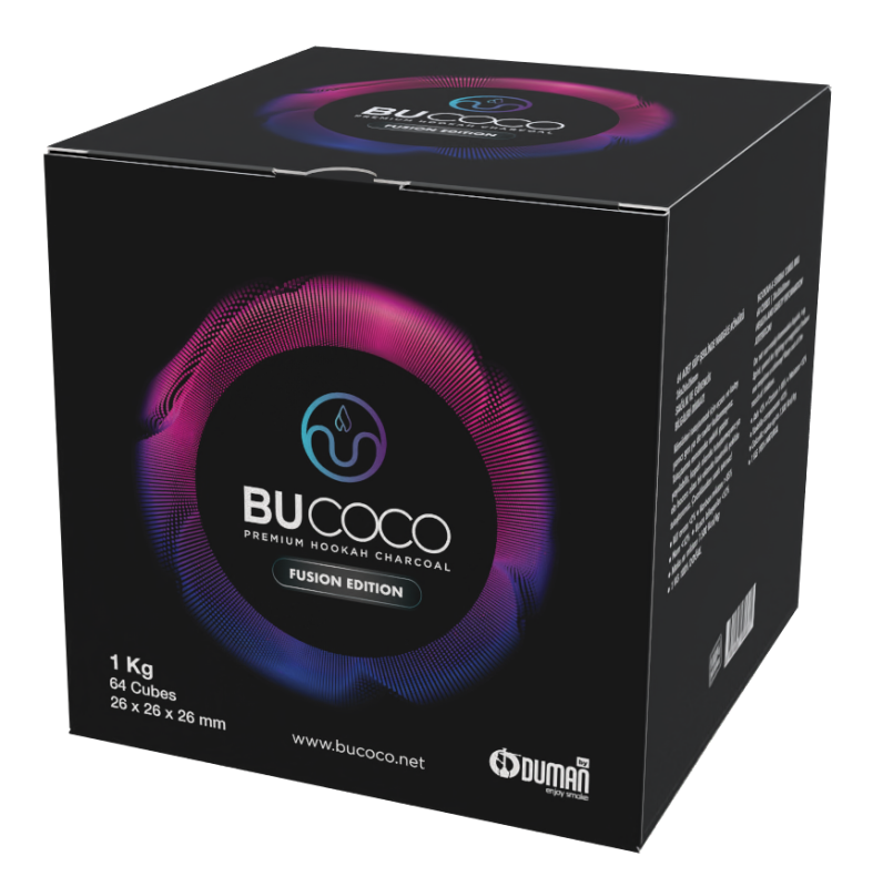 BUCOCO 26MM KÜP NARGİLE KÖMÜRÜ - 1KG - FUSION EDITION - 1