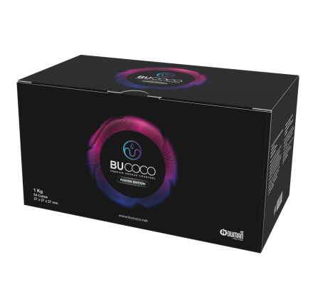 BUCOCO 27MM KÜP NARGİLE KÖMÜRÜ - 1KG - FUSION EDITION