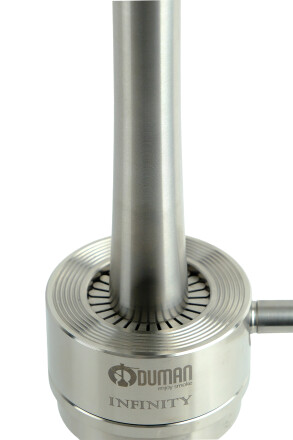 INFINITY NARGİLE - BEYAZ CAM-SILVER GÖVDE - 4
