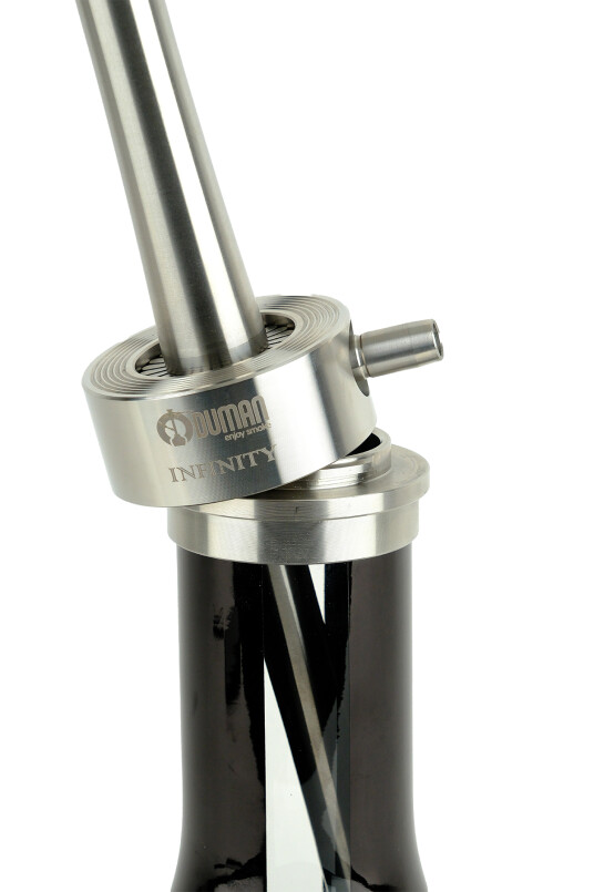 INFINITY NARGİLE - SİYAH CAM-SILVER GÖVDE - 5