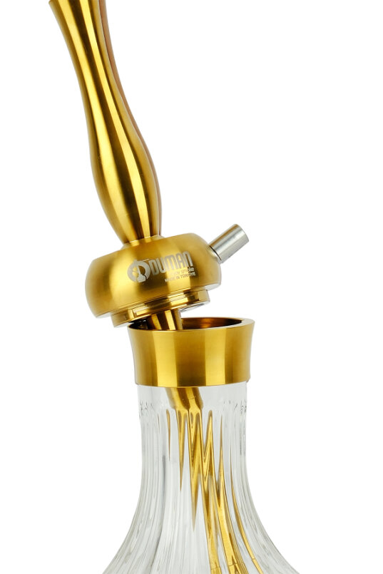 VELOS NARGİLE GOLD GÖVDE - ŞEFFAF CAM - 5